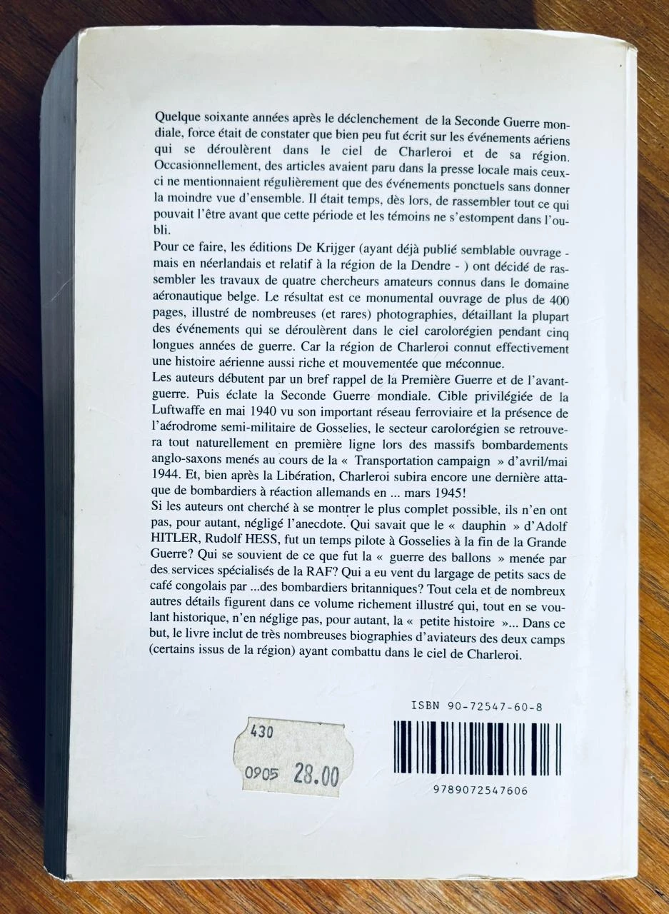 Air Warfare in the Charleroi Region by Roba De Decker (Paperback) – photo 2